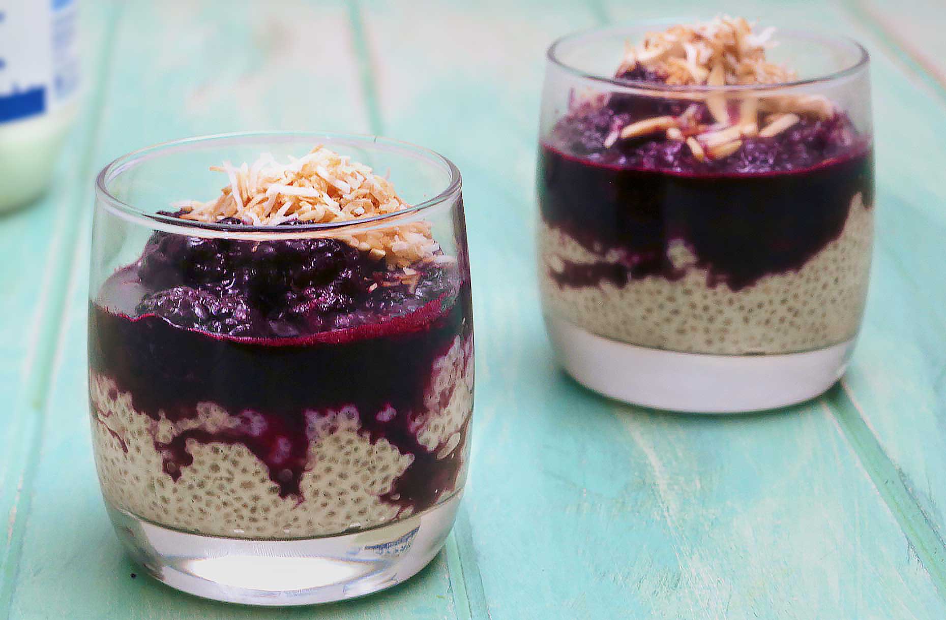 Jalna Recipe Yoghurt Chia Pudding Blackberries