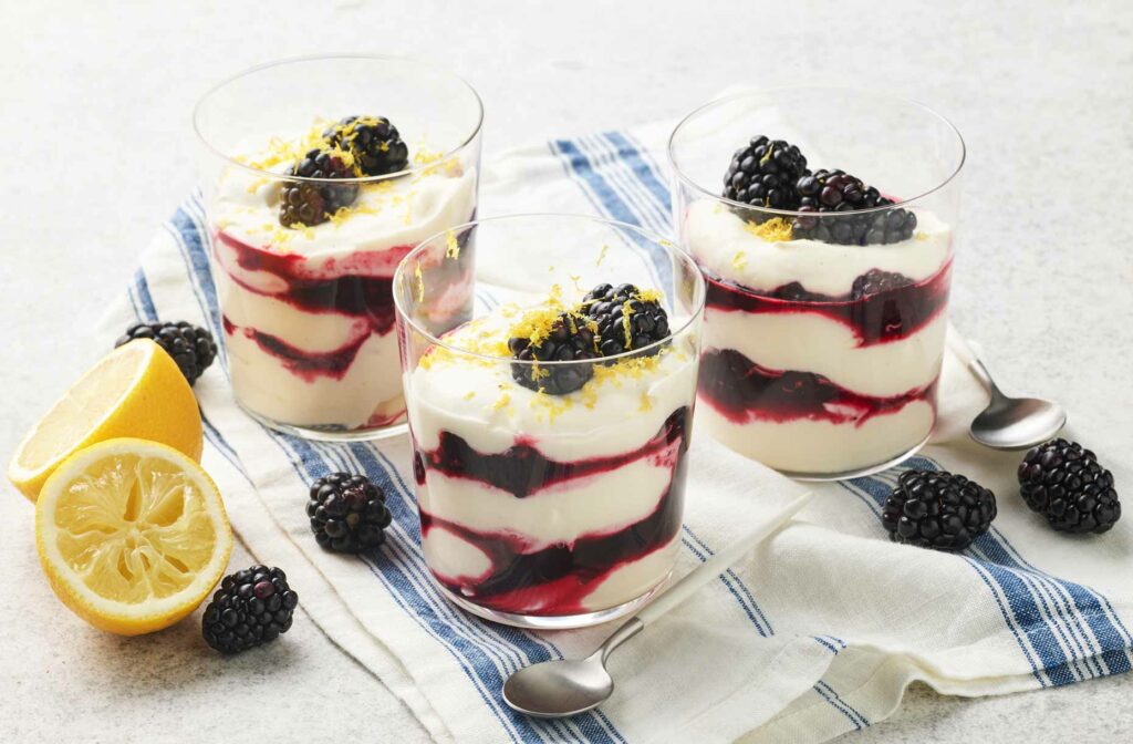 Blackberry and lemon yoghurt fool - Jalna Yoghurt