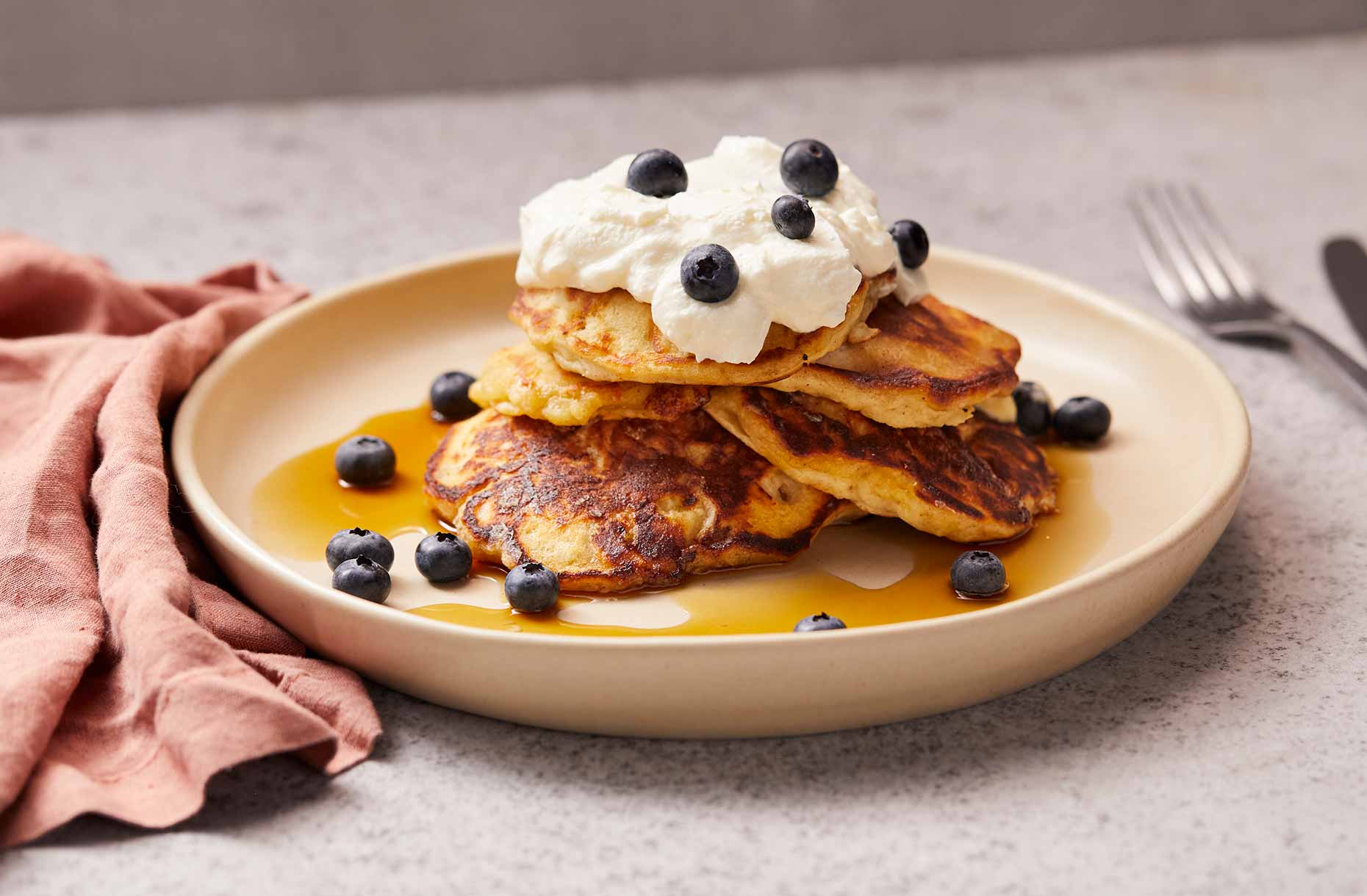 Banana Blueberry Pancakes - Jalna Yoghurt