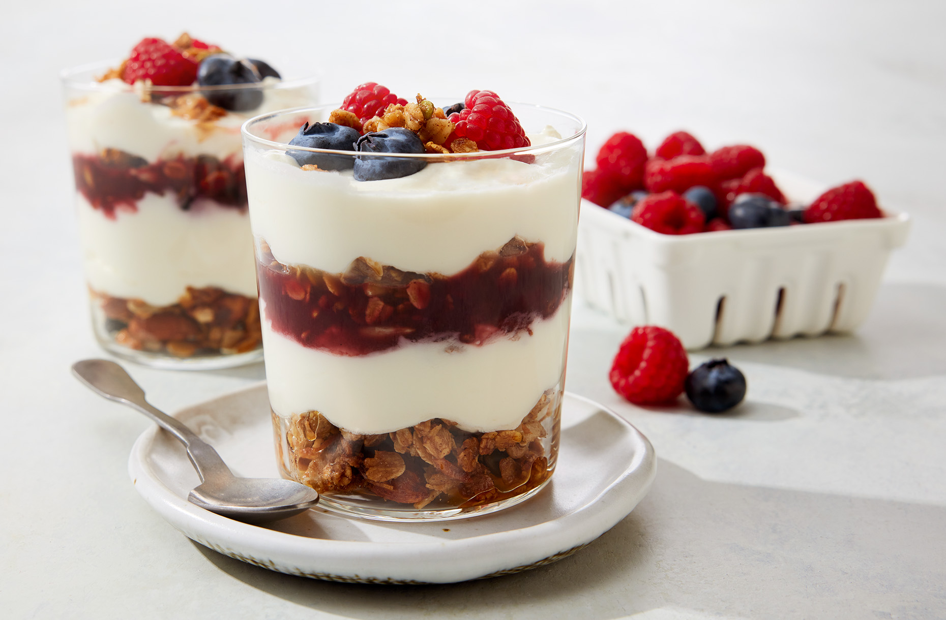 Yoghurt Berry Muesli Parfaits - Jalna Yoghurt